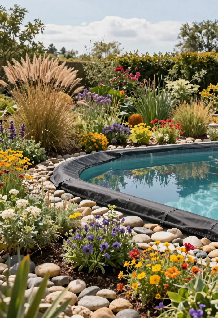 10 Automatic Pool Safety Cover Compatible Designs Eco Friendly Garden Inspirations 1. Native Plant Garden Surrounding the Pool 0
