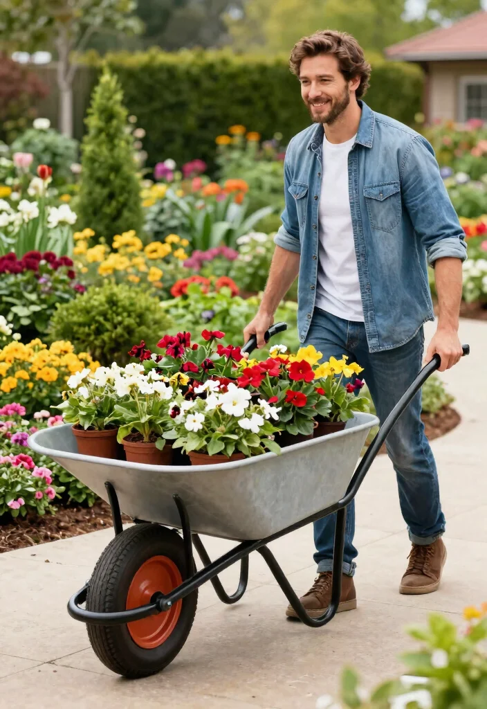 10 Best Heavy Duty Wheelbarrow Options for Construction 10. Handy Home Products Heavy Duty Wheelbarrow 0