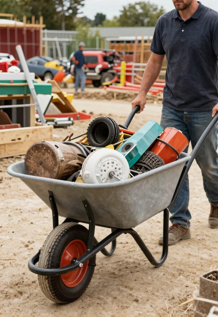 10 Best Heavy Duty Wheelbarrow Options for Construction 2. Rubbermaid Commercial Products Heavy Duty Wheelbarrow 0