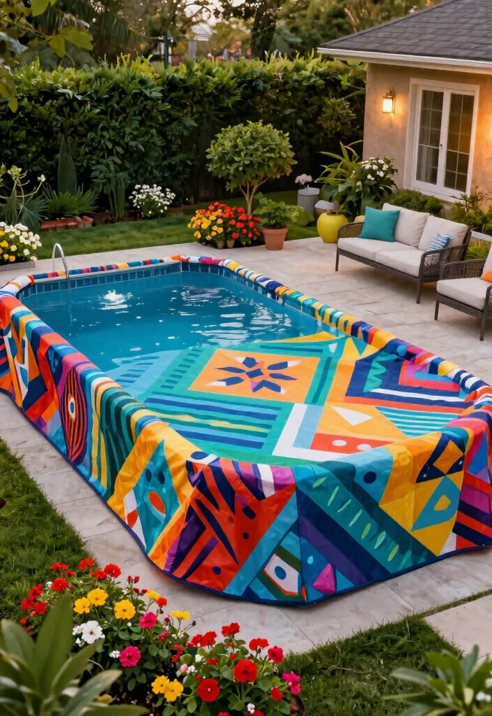 10 Best In Ground Pool Cover Ideas Safety First 4. Creative Artistic Covers 0