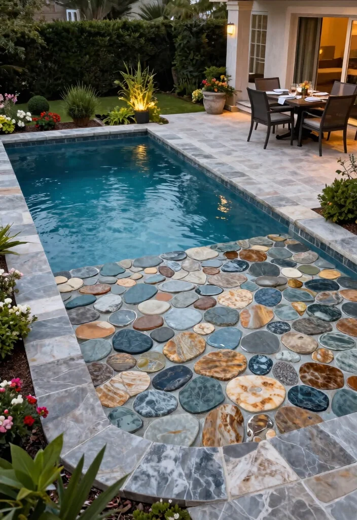 10 Best In Ground Pool Cover Ideas Safety First 6. Elegant Stone Pool Covers 0