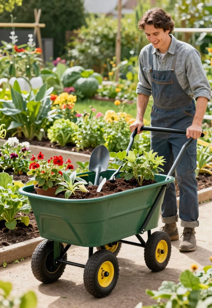 10 Best Wheelbarrow Models for Heavy Duty Yard Work 6. The Garden Star Garden Cart Multi Purpose Wonder 0