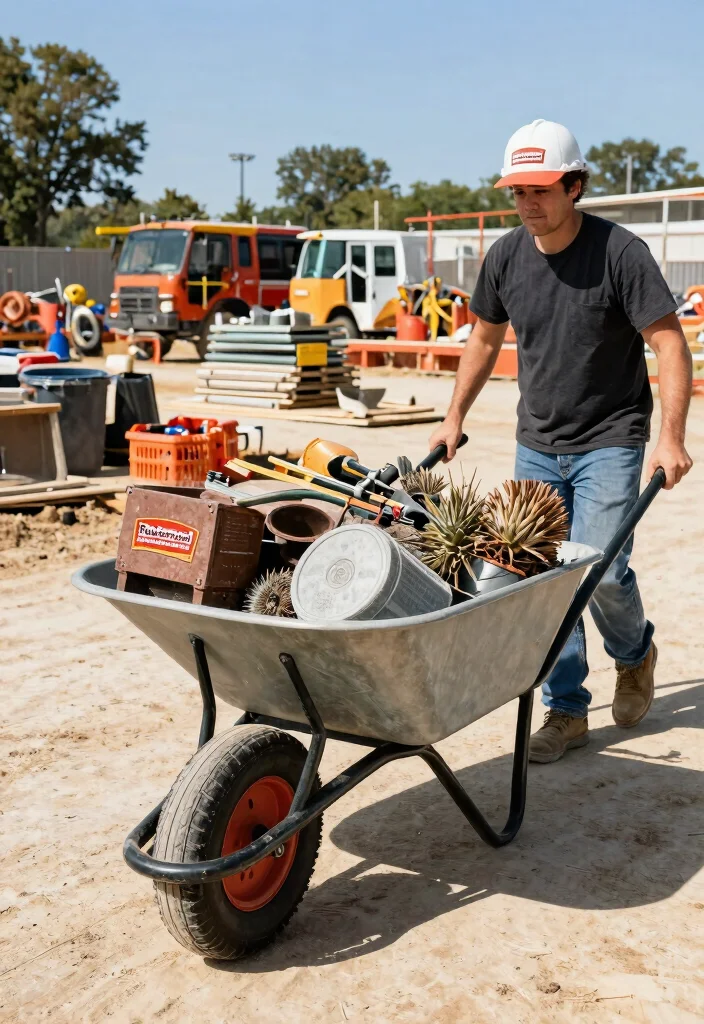 10 Best Wheelbarrow Models for Heavy Duty Yard Work 8. The Rubbermaid Commercial Products Wheelbarrow For Professionals 0