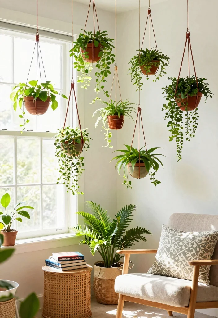 11 Best Large Indoor Planter Ideas to Make a Statement 5. Hanging Planters 0