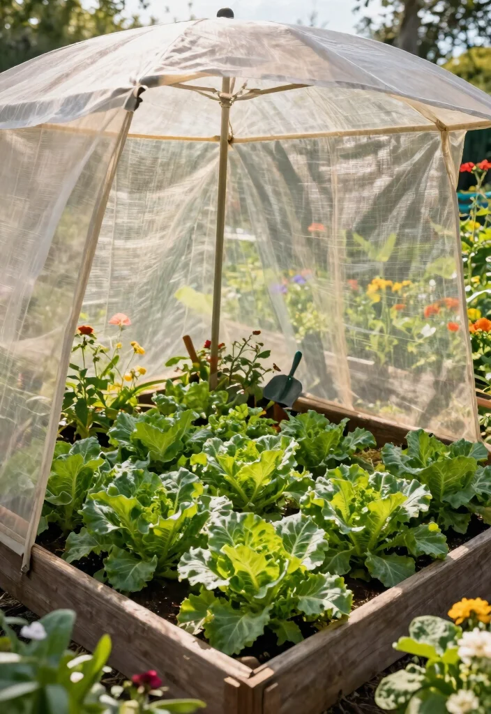 11 Best Raised Garden Bed Shade Ideas for Hot Summers 2. Shade Cloth Canopies 0