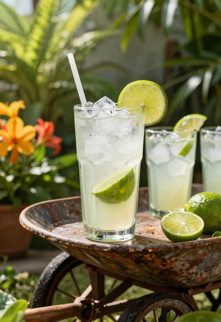 11 Clever Drinks in Wheelbarrow Party Ideas Rustic Bar 10. Coconut Lime Refresher 0