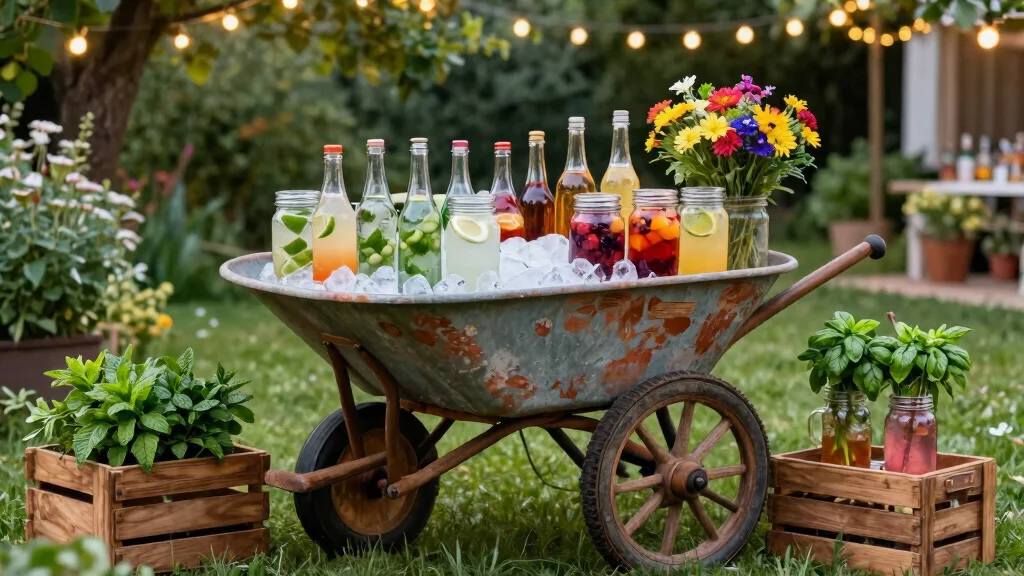 11 Clever Drinks in Wheelbarrow Party Ideas [Rustic Bar]