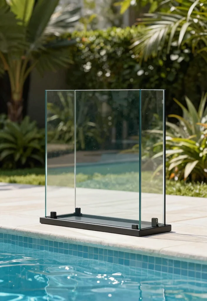 11 Clever Pool Equipment Cover Ideas Hide the Mess 10. Modern Glass Shields 0
