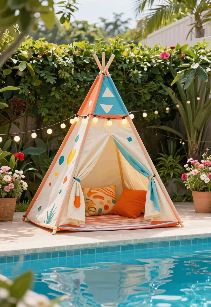 11 Clever Pool Equipment Cover Ideas Hide the Mess 11. Whimsical Tents 0