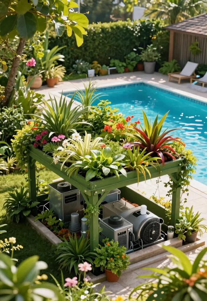 11 Clever Pool Equipment Cover Ideas Hide the Mess 9. Green Roof Structures 0