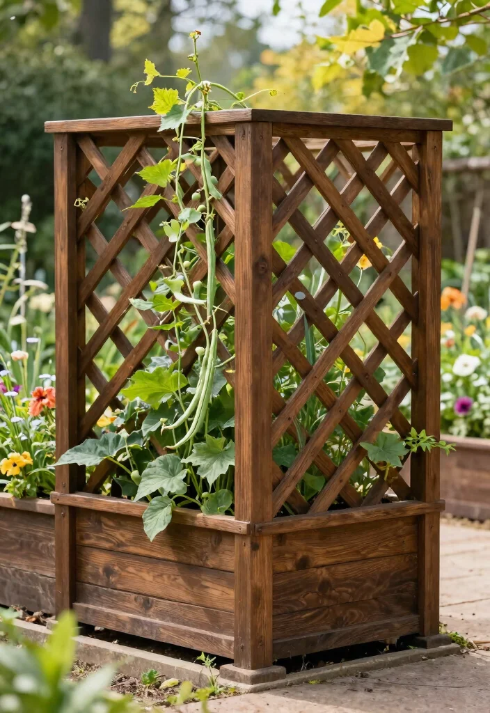 11 Clever Raised Garden Bed Fence Ideas to Keep Pests Out 1. Lattice Wood Fencing 0