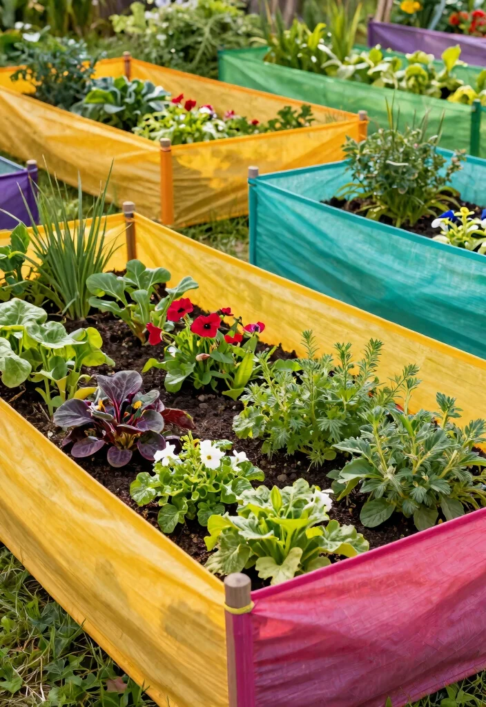 11 Clever Raised Garden Bed Fence Ideas to Keep Pests Out 10. Fabric Garden Fencing 0