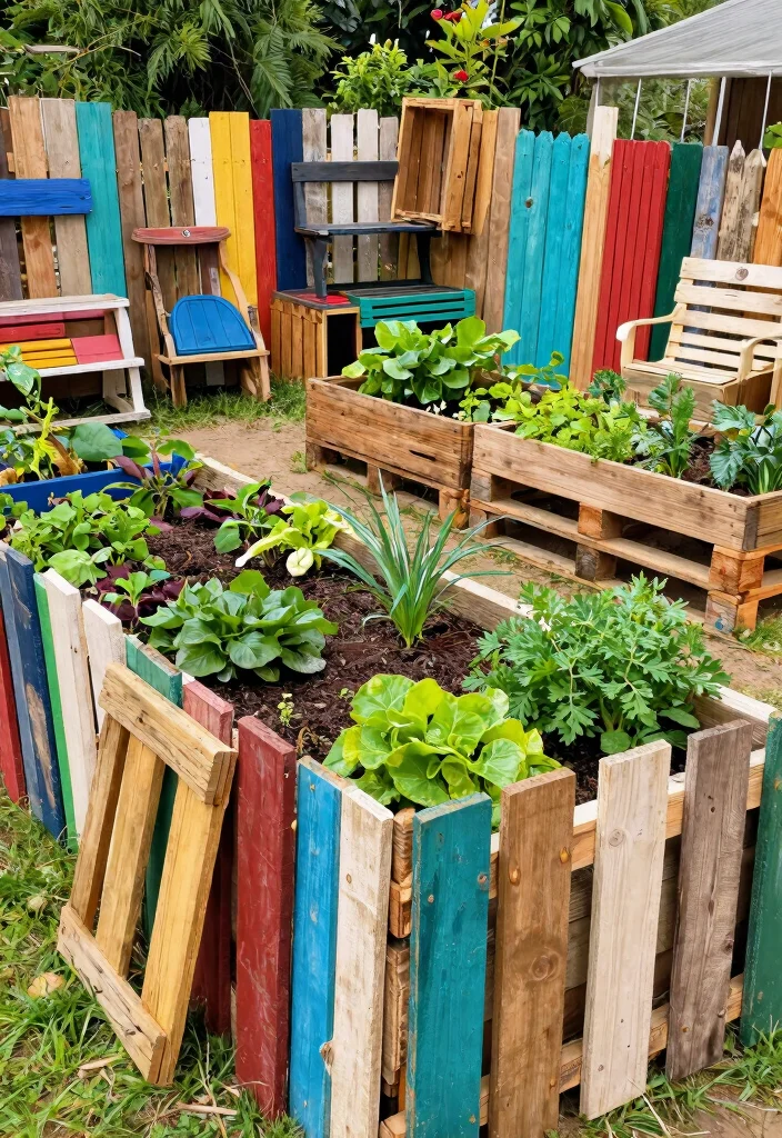 11 Clever Raised Garden Bed Fence Ideas to Keep Pests Out 11. Upcycled Materials 0