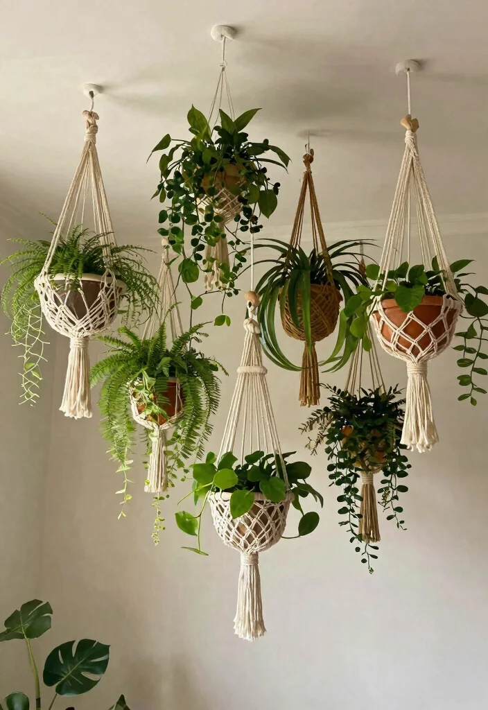 11 Dreamy Hanging Plant Shelf Ideas Boho Chic 7. Hanging Ceiling Gardens 0