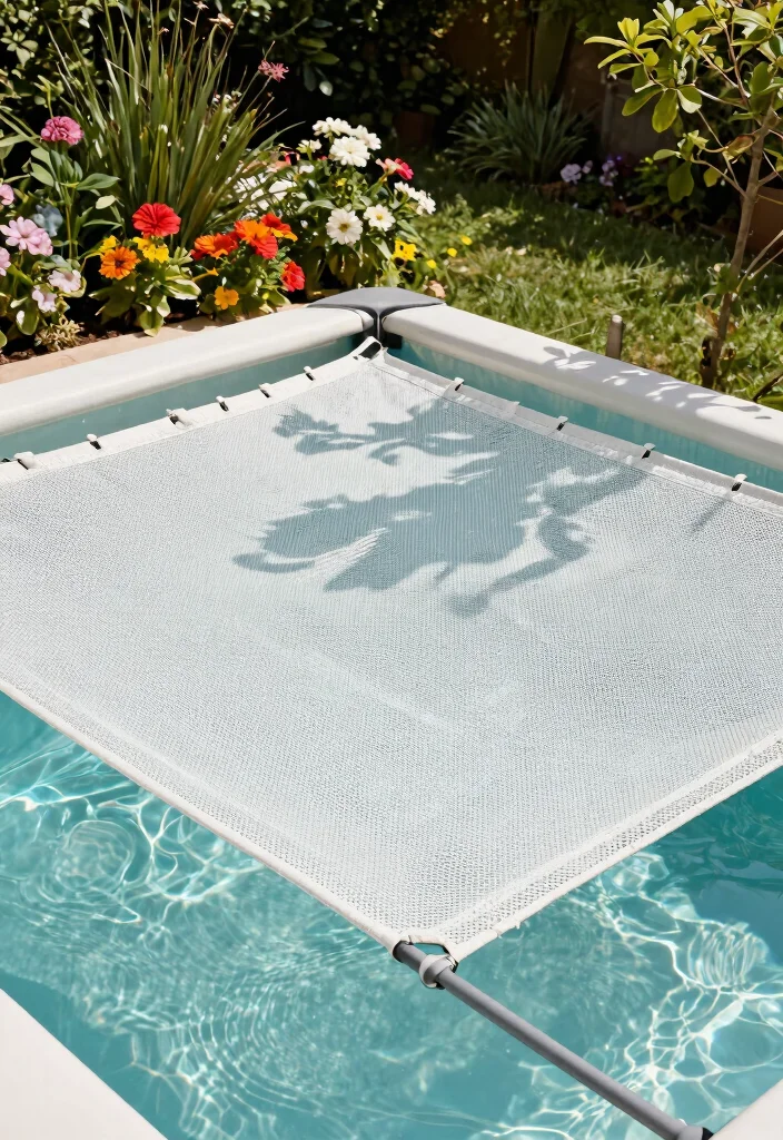 11 Durable Intex Pool Cover Ideas to Upgrade Your Setup 2. Elegant Mesh Covers A Touch of Class 0