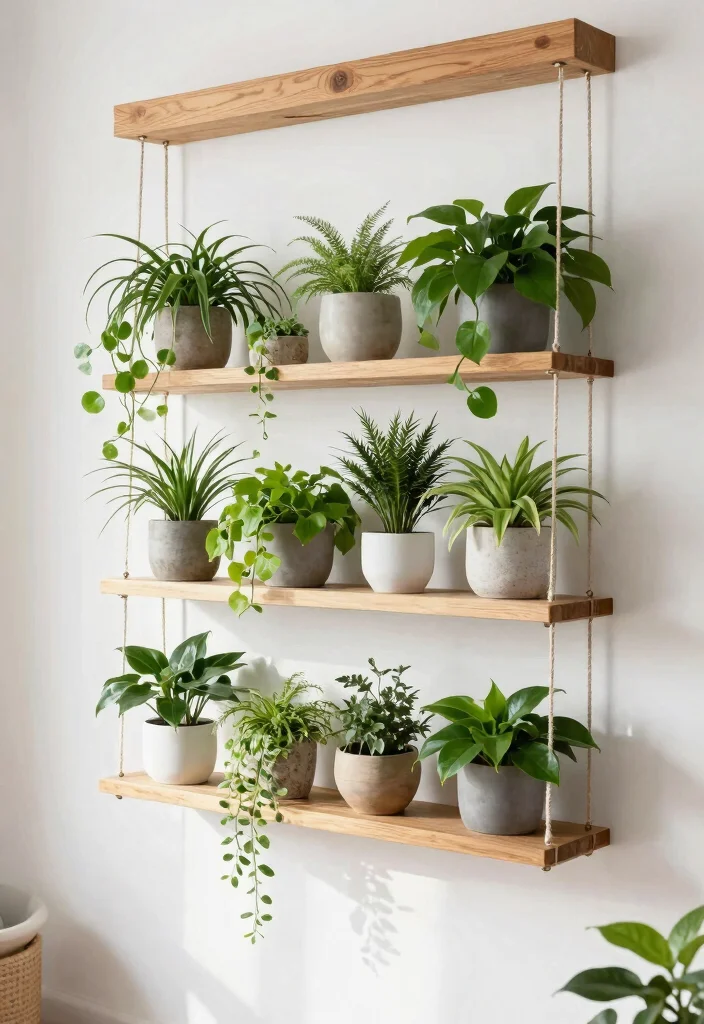 11 Easy Plant Shelf Ideas DIY Projects You Can Build Today 10. Multi Level Hanging Shelf 0