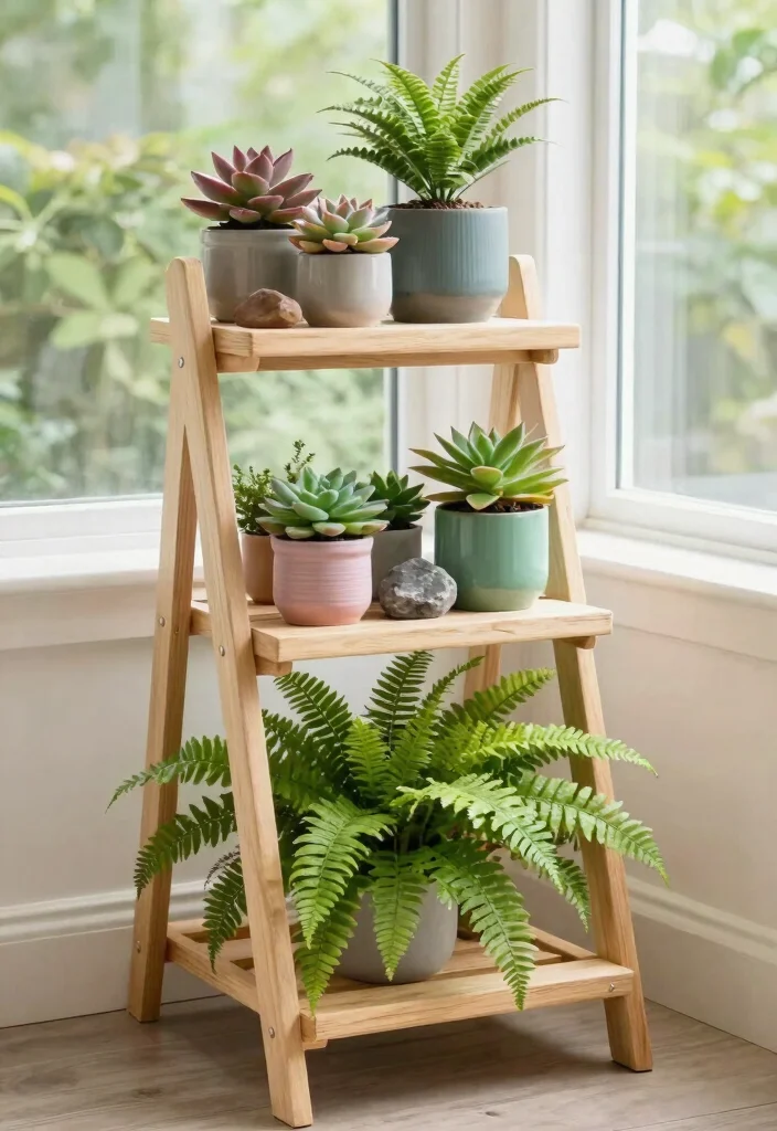 11 Easy Plant Shelf Ideas DIY Projects You Can Build Today 4. Tiered Plant Stand 0