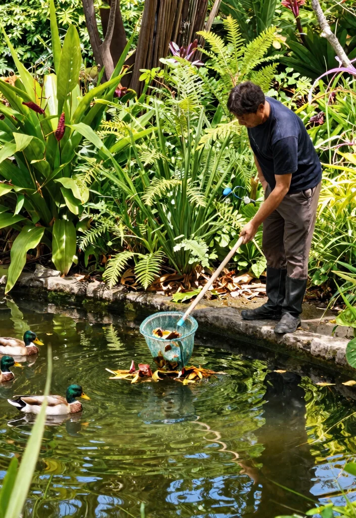11 Essential Tips for Garden Pond Care Keep Water Clear 7. Regular Pond Cleaning 0