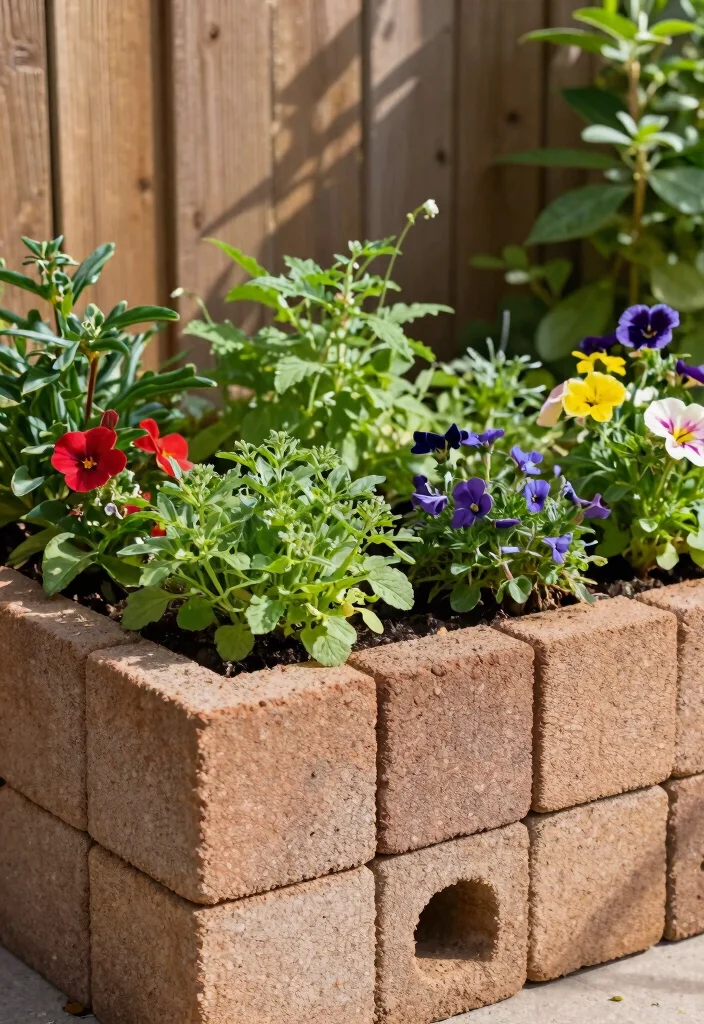 11 Genius Cinder Block Raised Garden Bed Ideas Cheap and Durable 1. Classic Cinder Block Planters 0