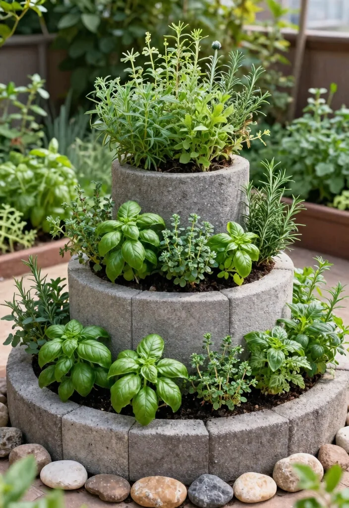 11 Genius Cinder Block Raised Garden Bed Ideas Cheap and Durable 5. Herb Spiral with Cinder Blocks 0