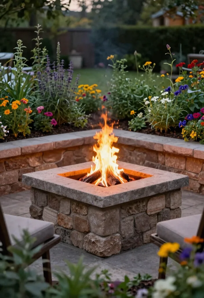 11 Genius Cinder Block Raised Garden Bed Ideas Cheap and Durable 9. Cinder Block Fire Pit and Garden Bed 0