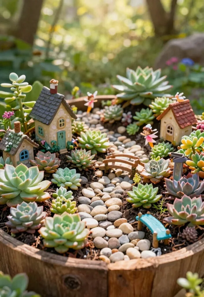 11 Huge Large Succulent Planter Ideas for Outdoor Style 10. Fairy Garden Planters 0