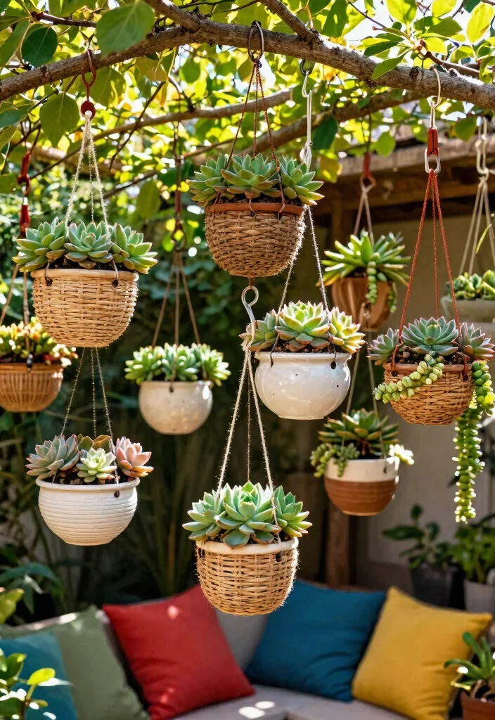 11 Huge Large Succulent Planter Ideas for Outdoor Style 3. Hanging Planters 0