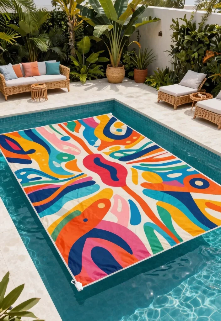 11 Most Stylish Pool Cover Options for Luxury Backyards 10. Decorative Pool Covers Art Meets Function 0