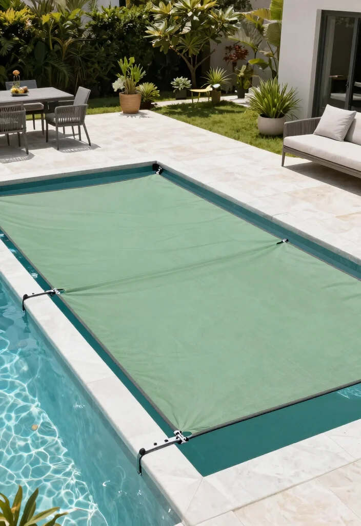 11 Most Stylish Pool Cover Options for Luxury Backyards 3. Elegant Mesh Pool Covers The Practical Choice 0