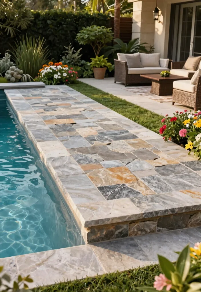 11 Most Stylish Pool Cover Options for Luxury Backyards 5. Custom Stone Pool Covers Merging Nature and Design 0