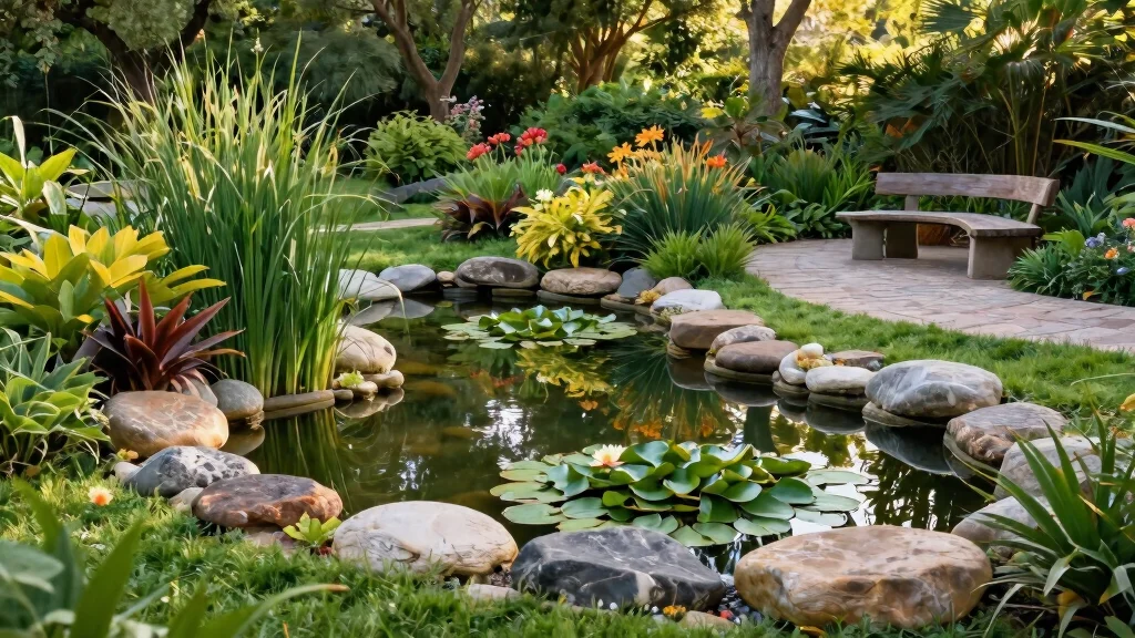 11 Natural Garden Pond Edging Ideas with Stones and Plants