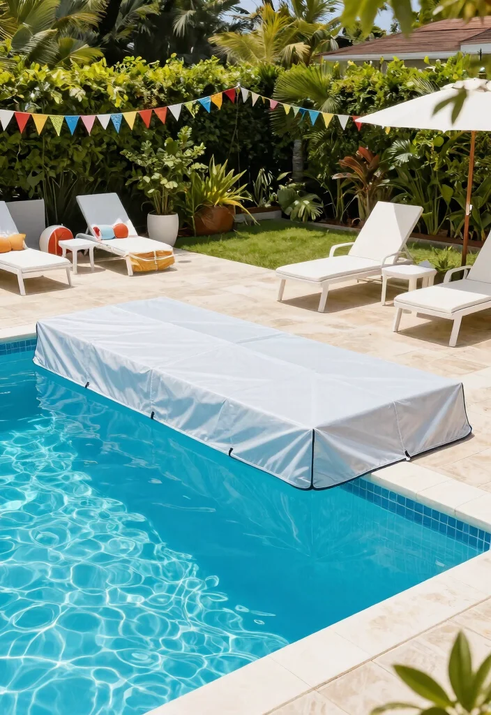 11 Practical Blow Up Pool Cover Ideas Keep Bugs Out 8. Pool Chemical Covers for Dual Protection 0