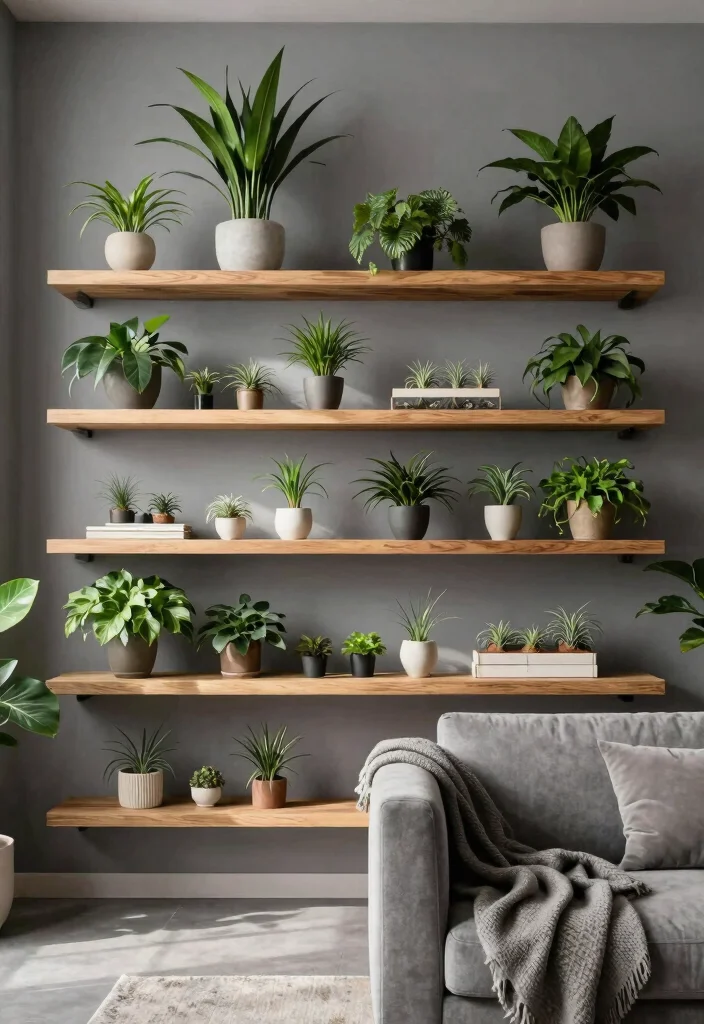 11 Sleek Plant Floating Shelf Ideas for Minimalist Homes 7. Layered Floating Shelves 0