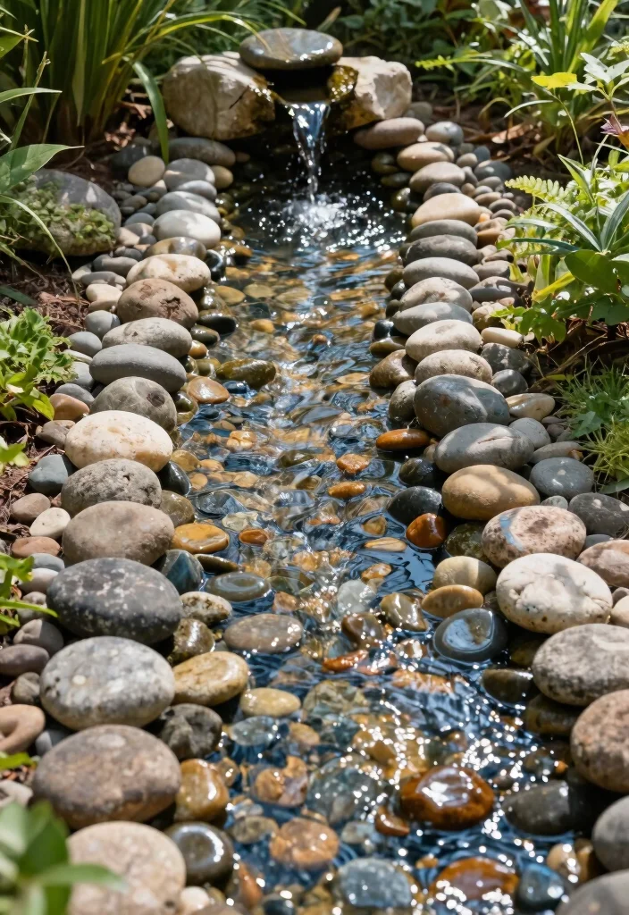 11 Small Pond Ideas DIY Garden Fountains for Tiny Yards 10. DIY Pebble Stream 0