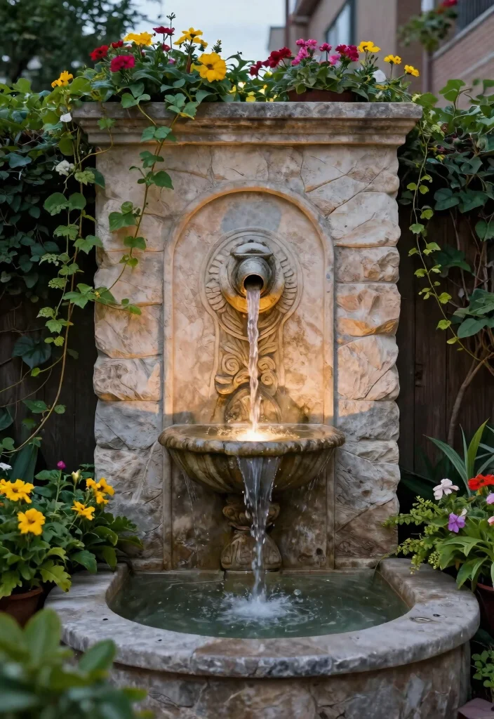 11 Small Pond Ideas DIY Garden Fountains for Tiny Yards 5. Elegant Wall Fountains 0