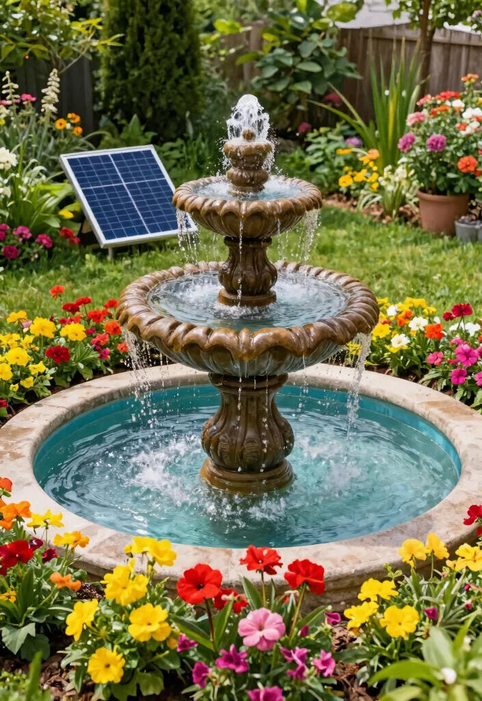 11 Small Pond Ideas DIY Garden Fountains for Tiny Yards 8. Solar Powered Fountains 0
