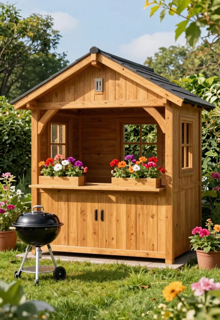 11 Smart Grill Pellet Storage Ideas to Keep Wood Dry 4. Decorative Outdoor Pellet Shed 0
