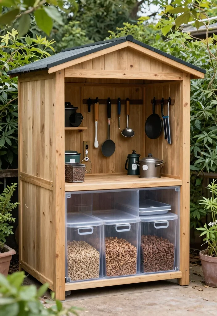 11 Smart Grill Pellet Storage Ideas to Keep Wood Dry 7. Garden Shed with Pellet Storage Compartment 0