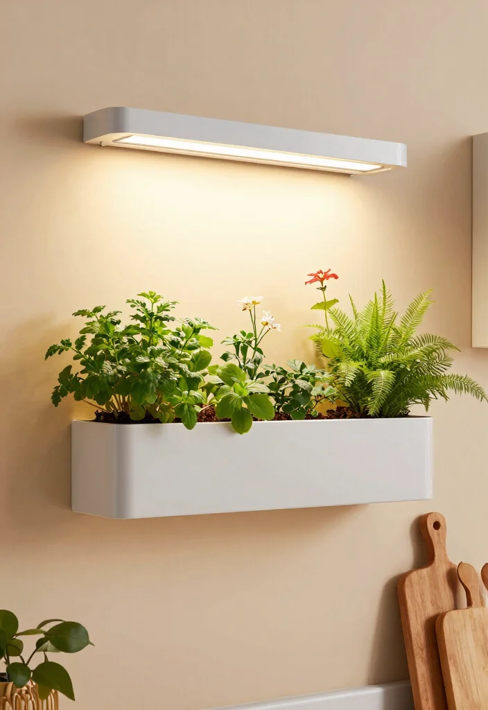 11 Smart Plant Wall Shelf Ideas with Grow Lights 3. Wall Mounted Plant Box with Adjustable Grow Lights 0