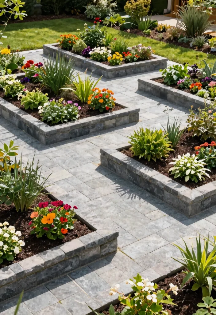 13 Beautiful Raised Garden Bed Edging Ideas for a Clean Look 12. Paver Stones 0