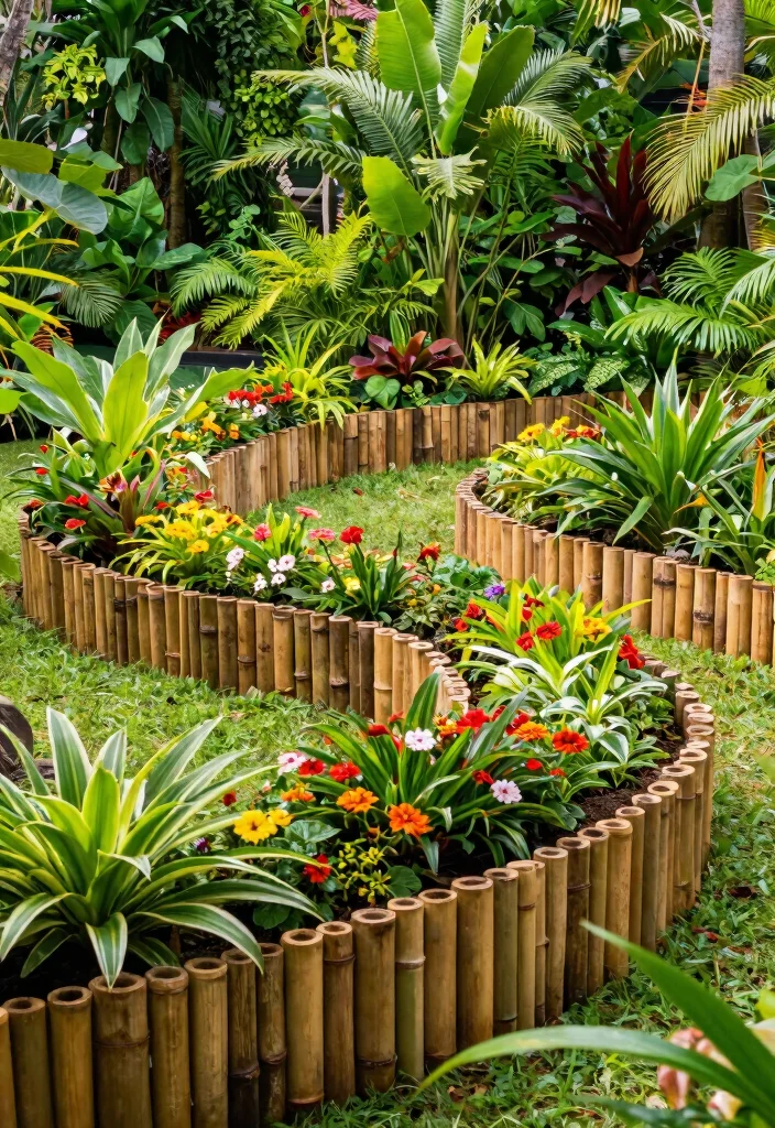 13 Beautiful Raised Garden Bed Edging Ideas for a Clean Look 13. Bamboo Edging 0