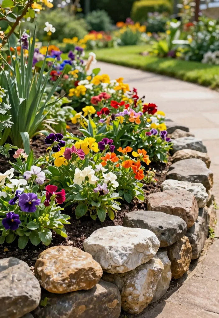 13 Beautiful Raised Garden Bed Edging Ideas for a Clean Look 2. Stone Borders 0