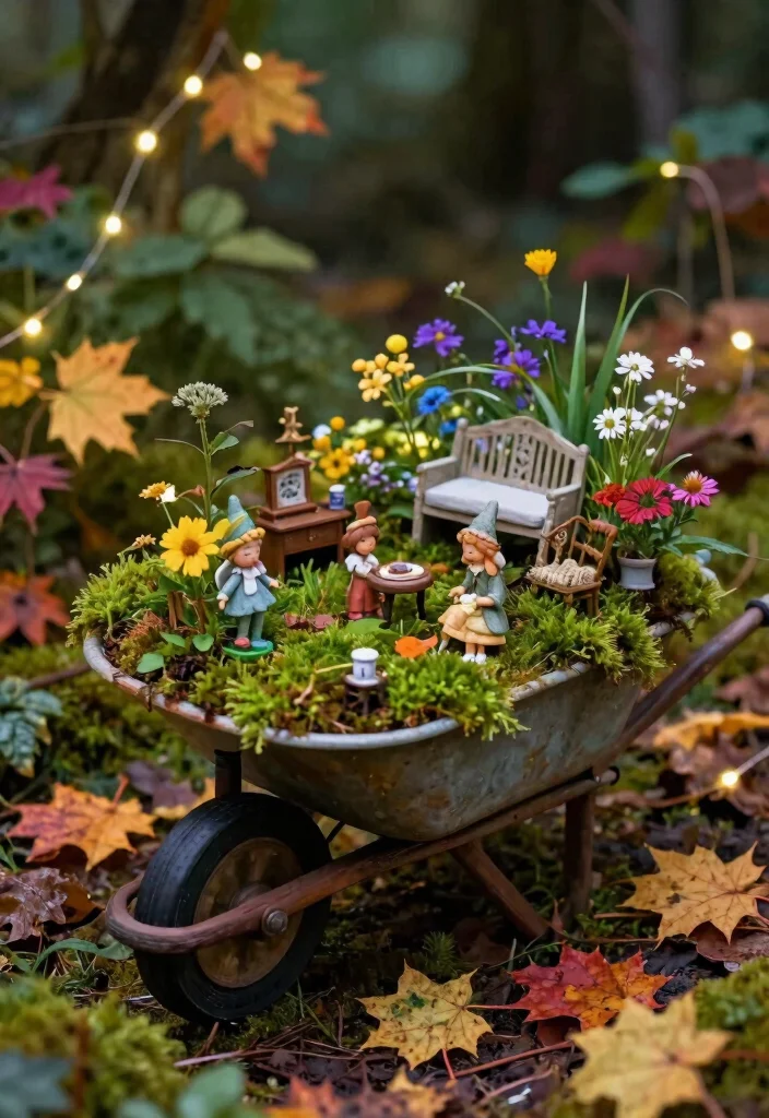 13 Cozy Wheelbarrow Planter Ideas for Fall Season Inspiration 4 13 Cozy Wheelbarrow Planter Ideas for Fall Season Inspiration 4. Fairy Garden Wheelbarrow 0