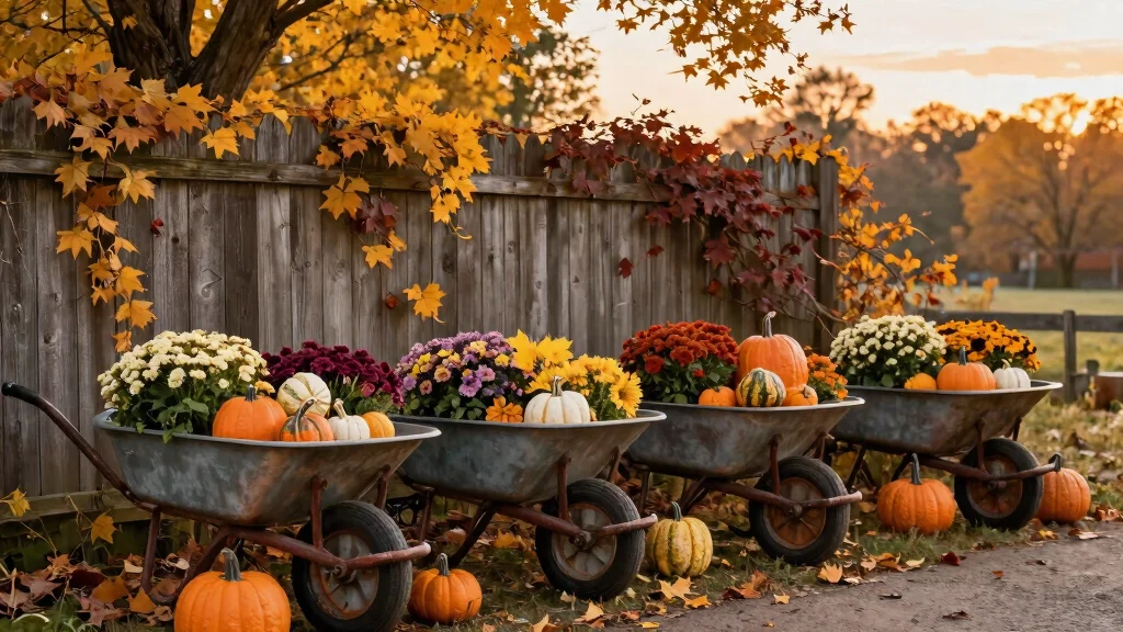13 Cozy Wheelbarrow Planter Ideas for Fall Season Inspiration