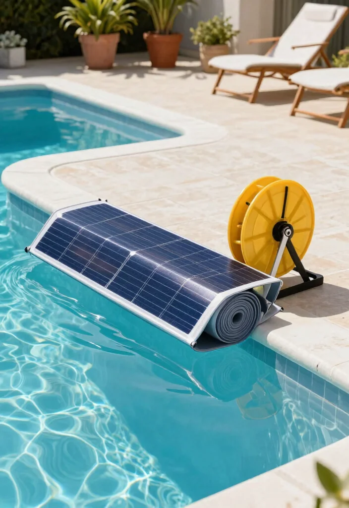 13 Effective Pool Solar Cover Ideas to Heat Your Water 6. Solar Pool Cover Reels for Easy Handling 0