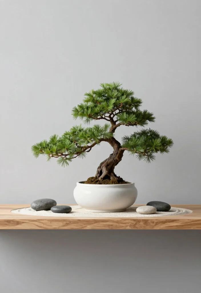 13 Expert Plant Shelf Styling Ideas Designer Looks 13. Create a Minimalist Zen Garden 0