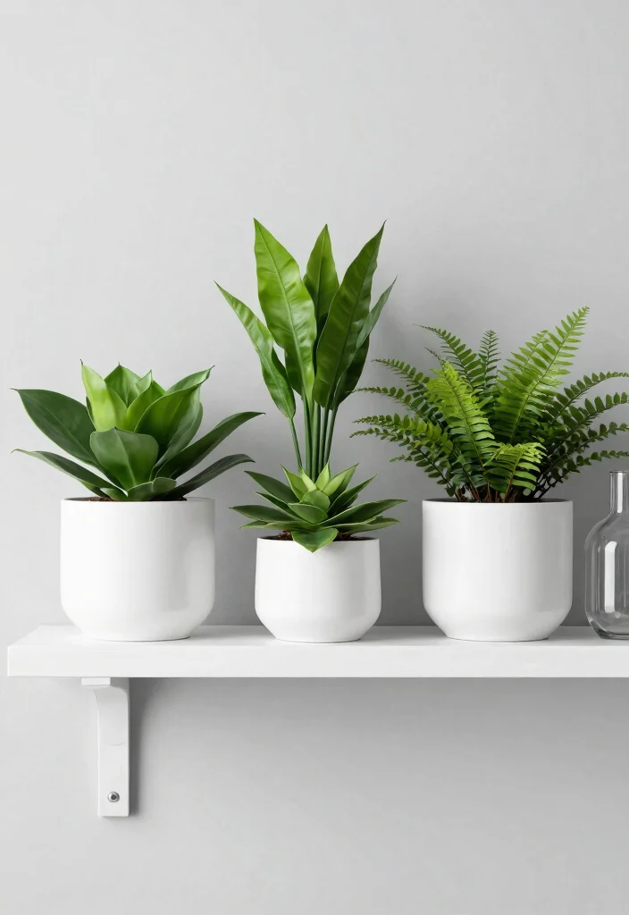 13 Expert Plant Shelf Styling Ideas Designer Looks 2. Embrace Monochrome Magic 0