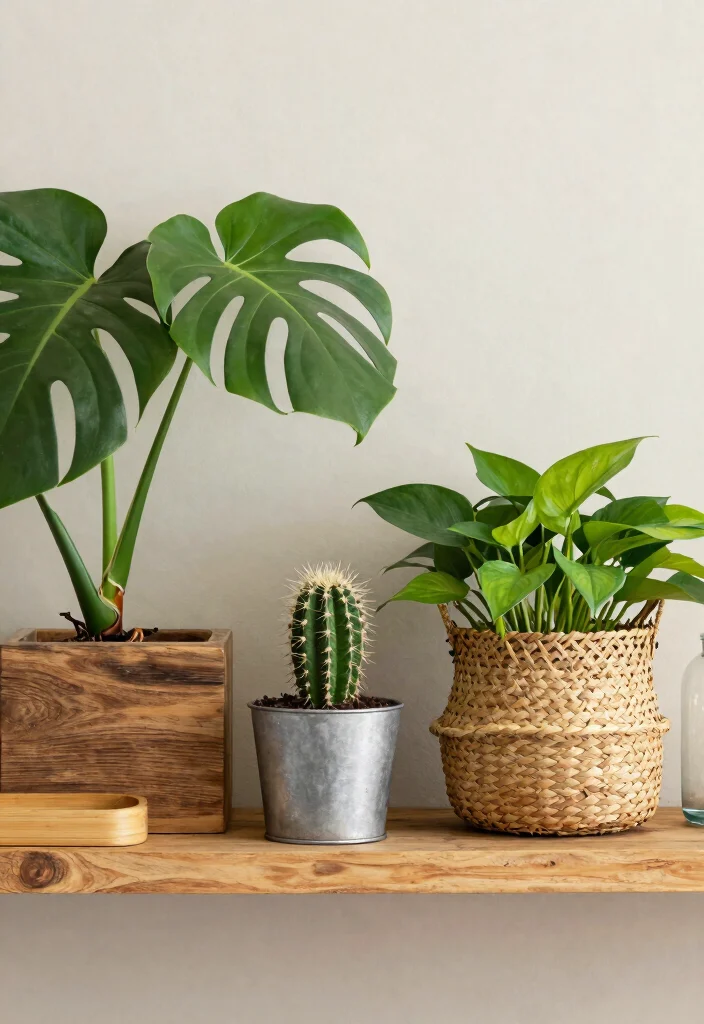 13 Expert Plant Shelf Styling Ideas Designer Looks 3. Mix Materials for Interest 0