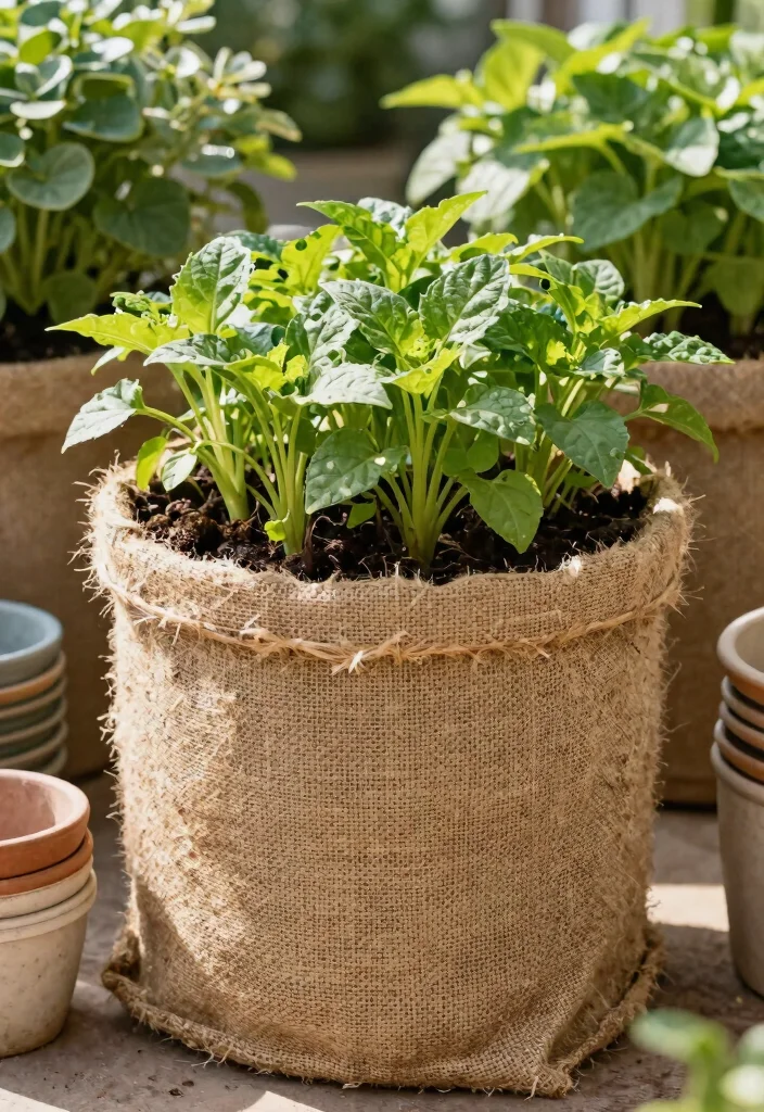 13 Genius Planter Filler Ideas for Large Pots Save Soil 11. Incorporate Natural Fiber Mesh 0