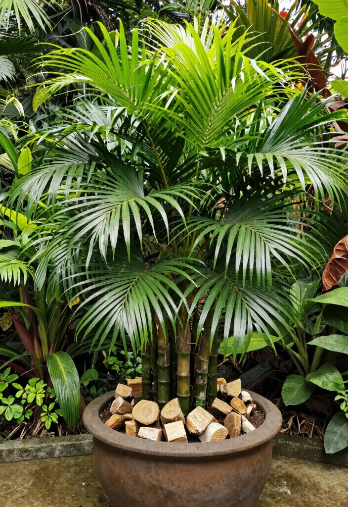13 Genius Planter Filler Ideas for Large Pots Save Soil 12. Bamboo Chunks for a Tropical Touch 0